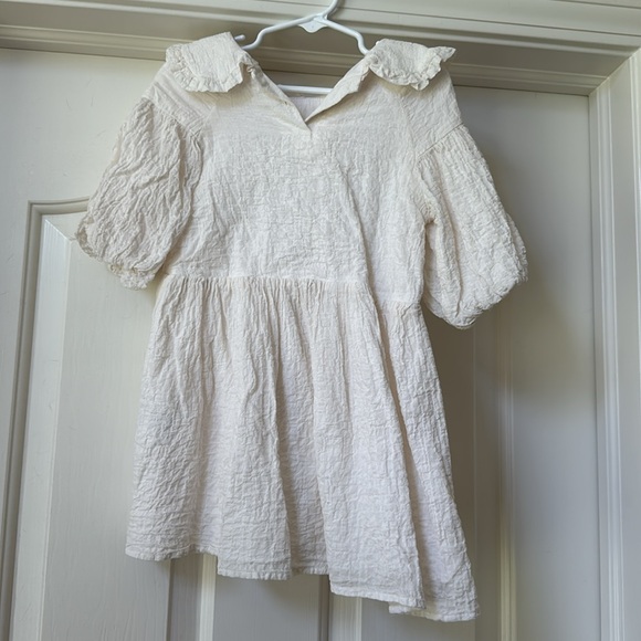 h&m dress with collar- cream- 3t - Picture 2 of 2